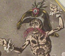 detail from Gillray cartoon including Napoleon